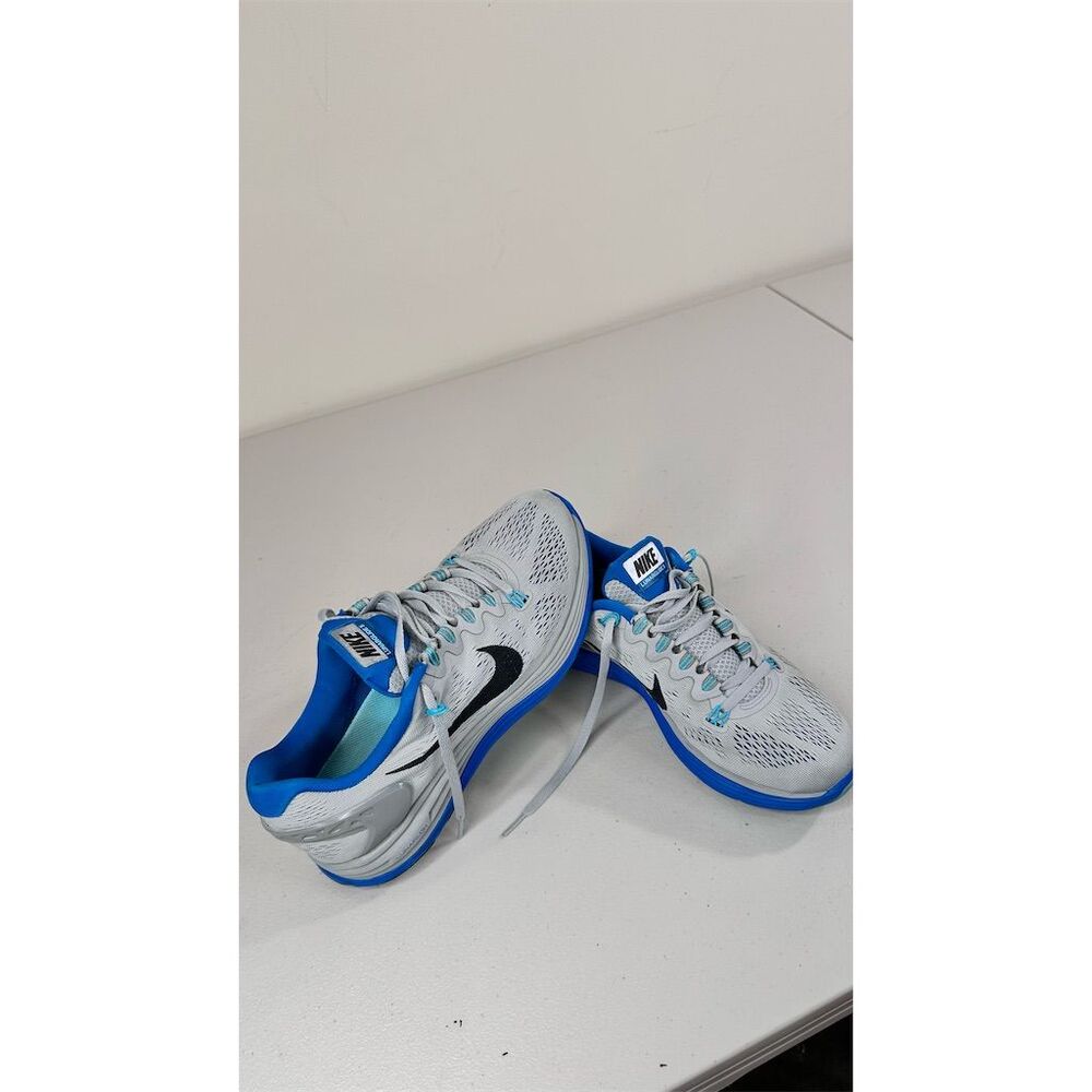 Nike LunaGlide +5 Men's Gray/Blue Sneakers Mesh Flywire Tech Support Siz… - Picture 3 of 16